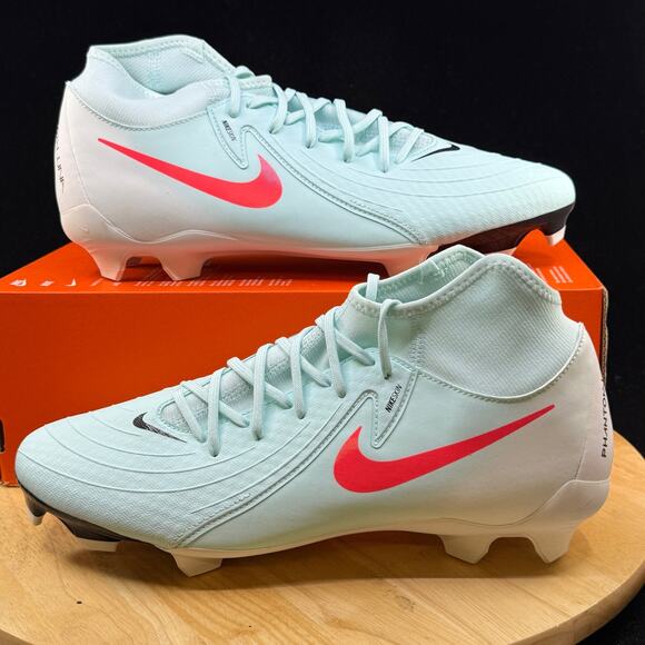 Nike Phantom Luna 2 Academy MG High Top Soccer Cleats Mint (FD6725-300) Sz 10.5